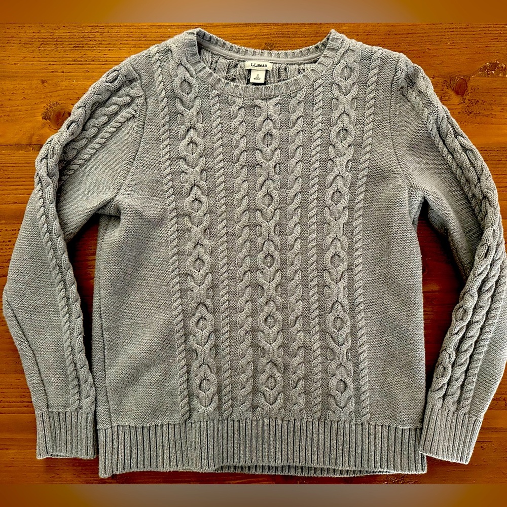 LL Bean Cable knit Sweater, Womens size Small